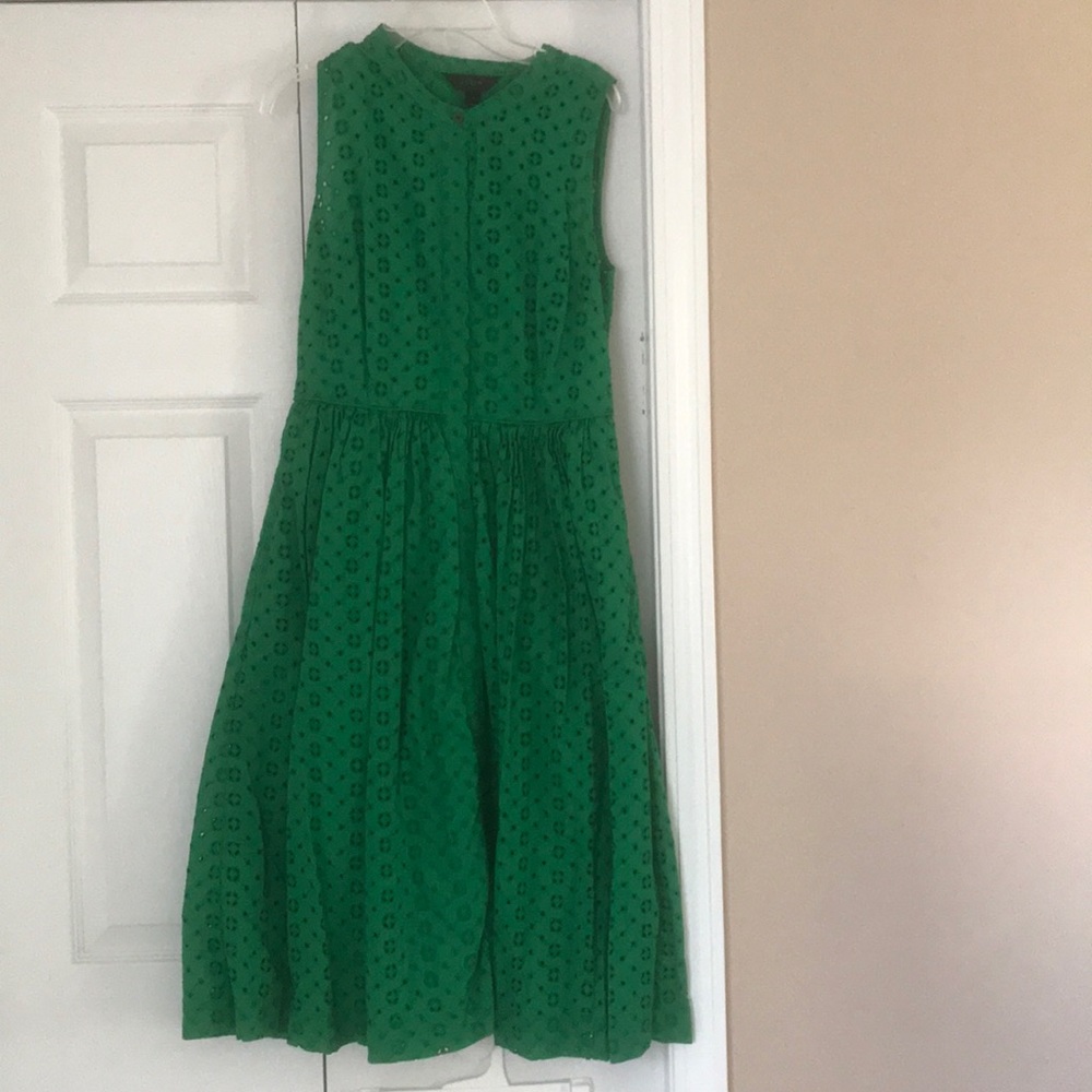Green eyelet dress